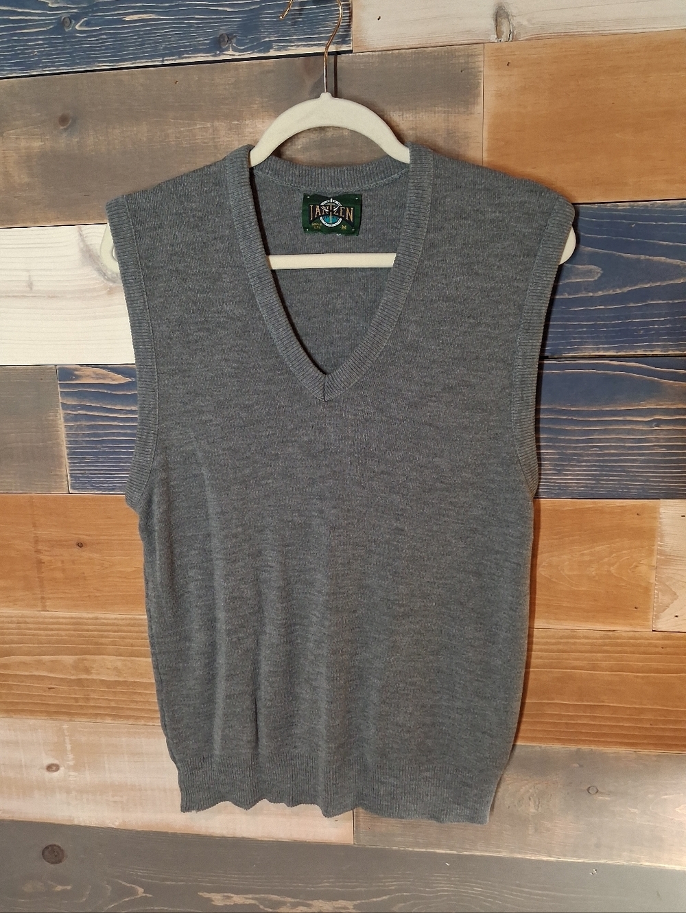 Vintage Jantzen Sweater Vest M Gray